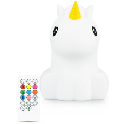 Interlook Silikonowa lampka nocna LED Jednorożec Przenośna lampka dziecięca 9 kolorów światła Lampka ładowana USB JL-219 Interlook Silikonowa lampka nocna LED Jednorożec Przenośna lampka dziecięca 9 kolorów światła Lampka ładowana USB JL-219