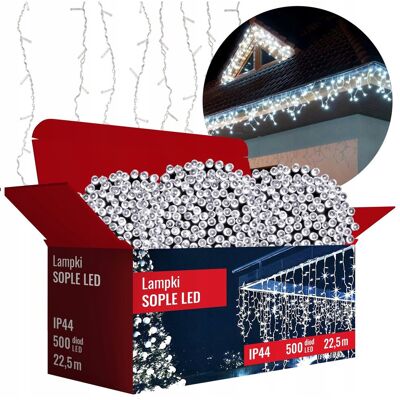 Lewer Sople lampki choinkowe 501 led 22.5m zewnętrzne światełka świąteczne Lewer Sople lampki choinkowe 501 led 22.5m zewnętrzne światełka świąteczne
