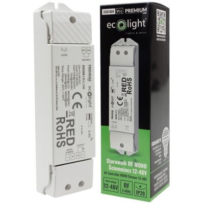 Ecolight Sterownik do Taśm LED Jednokolorowych MONO ściemniacz 15A 12/24V 10A 36/48V Ecolight Sterownik do Taśm LED Jednokolorowych MONO ściemniacz 15A 12/24V 10A 36/48V