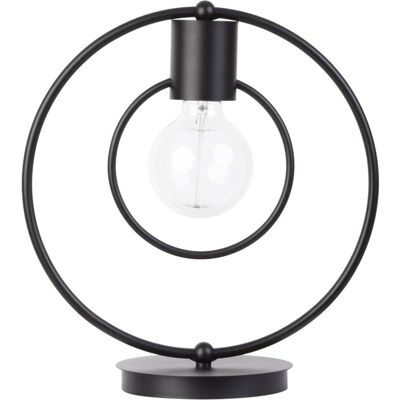 Stojąca LAMPA loftowa FREDO Sigma 50104 okrągła LAMPKA metalowe pierścienie na biurko rings czarne Stojąca LAMPA loftowa FREDO Sigma 50104 okrągła LAMPKA metalowe pierścienie na biurko rings czarne
