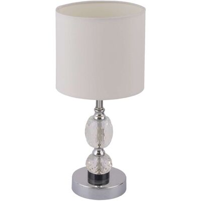 Lampa stołowa Globo Lighting Bronn - Biała, Chrom, E14 - 34cm Lampa stołowa Globo Lighting Bronn - Biała, Chrom, E14 - 34cm