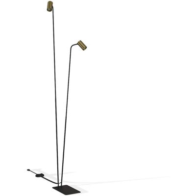 Nowodvorski Stojąca lampa podłogowa Mono 7712 metalowa do salonu czarna złota Nowodvorski Stojąca lampa podłogowa Mono 7712 metalowa do salonu czarna złota