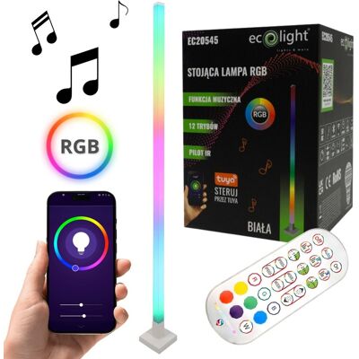 Ecolight Stojąca Lampa RGB muzyczna TUYA BIAŁA Ecolight Stojąca Lampa RGB muzyczna TUYA BIAŁA