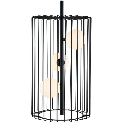 Stojąca LAMPA stołowa HAYDEN MTM-3935/3 BK Italux industrialna LAMPKA biurkowa metalowa klatka kule balls czarna Stojąca LAMPA stołowa HAYDEN MTM-3935/3 BK Italux industrialna LAMPKA biurkowa metalowa klatka kule balls czarna