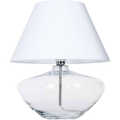 Stojąca LAMPA stołowa MADRID L008031215 4Concepts abażurowa LAMPKA biurkowa biała przezroczysta Stojąca LAMPA stołowa MADRID L008031215 4Concepts abażurowa LAMPKA biurkowa biała przezroczysta