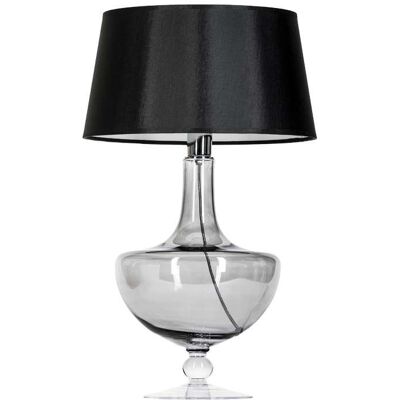 Stojaca LAMPA stołowa OXFORD TRANSPARENT BLACK L048311502 4Concepts abażurowa LAMPKA salonowa czarna przydymiona Stojaca LAMPA stołowa OXFORD TRANSPARENT BLACK L048311502 4Concepts abażurowa LAMPKA salonowa czarna przydymiona