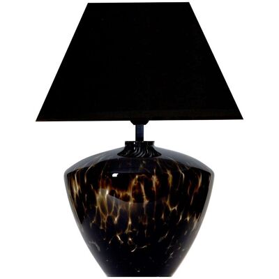 Stojąca LAMPA stołowa PARMA L049102248 4Concepts abażurowa LAMPKA nocna z wzorkami czarna złota Stojąca LAMPA stołowa PARMA L049102248 4Concepts abażurowa LAMPKA nocna z wzorkami czarna złota