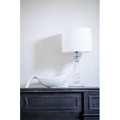 Stojąca LAMPA stołowa PETIT TRIANON L051061217 4Concepts abażurowa LAMPKA nocna biała przezroczysta Stojąca LAMPA stołowa PETIT TRIANON L051061217 4Concepts abażurowa LAMPKA nocna biała przezroczysta