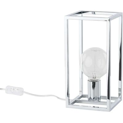 Stojąca LAMPA stołowa SIGALO MT-BR4366-T1 CH Italux industrialna LAMPKA nocna do sypialni klatka loft chrom Stojąca LAMPA stołowa SIGALO MT-BR4366-T1 CH Italux industrialna LAMPKA nocna do sypialni klatka loft chrom