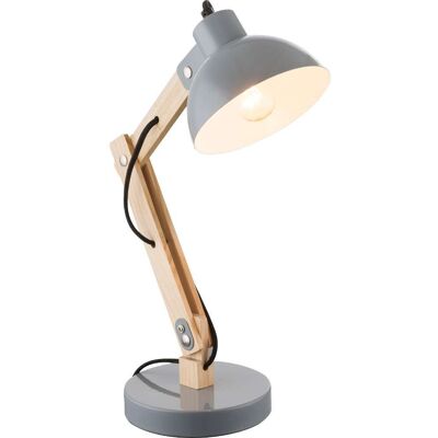 Stojąca LAMPA stołowa TONGARIRO 21503 Globo nocna LAMPKA biurkowa drewniana szara Stojąca LAMPA stołowa TONGARIRO 21503 Globo nocna LAMPKA biurkowa drewniana szara