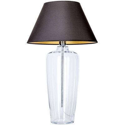 Stojąca LAMPKA biurkowa BILBAO L019031214 4Concepts abażurowa LAMPA stołowa czarna przezroczysta Stojąca LAMPKA biurkowa BILBAO L019031214 4Concepts abażurowa LAMPA stołowa czarna przezroczysta