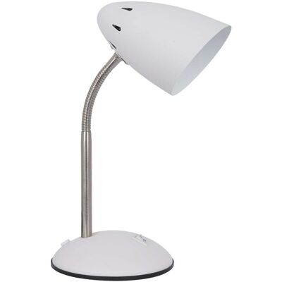 Stojąca LAMPKA biurkowa COSMIC MT-HN2013-WH+S.NICK Italux klasyczna LAMPA metalowa biała Stojąca LAMPKA biurkowa COSMIC MT-HN2013-WH+S.NICK Italux klasyczna LAMPA metalowa biała