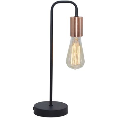 Stojąca LAMPKA biurkowa HERPE 41-66862 Candellux industrialna LAMPA nocna loft miedź czarna Stojąca LAMPKA biurkowa HERPE 41-66862 Candellux industrialna LAMPA nocna loft miedź czarna