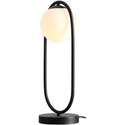 Aldex Stojąca lampka loftowa RIVA nocna lampa szklana biała czarna Aldex Stojąca lampka loftowa RIVA nocna lampa szklana biała czarna
