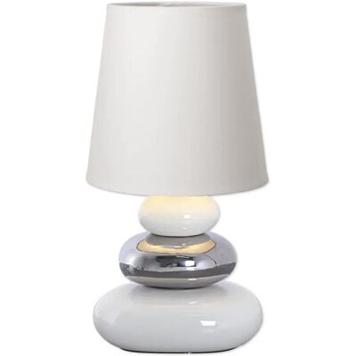 Naeve Ceramiczna Lampa Stołowa - Stoney - Biała Naeve Ceramiczna Lampa Stołowa - Stoney - Biała