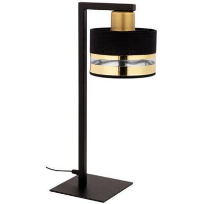 Stojąca LAMPKA nocna PRO 50235 Sigma metalowa LAMPA stołowa abażurowa czarna złota Stojąca LAMPKA nocna PRO 50235 Sigma metalowa LAMPA stołowa abażurowa czarna złota