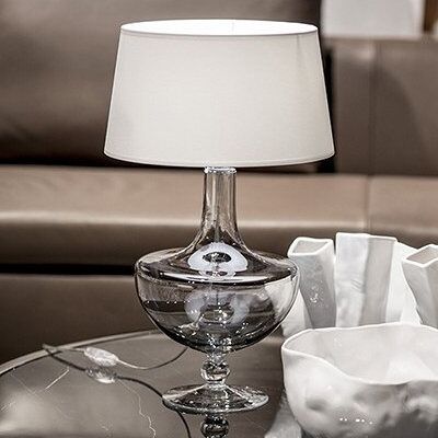 Stołowa LAMPA stojąca OXFORD TRANSPARENT BLACK L048311501 4Concepts abażurowa LAMPKA nocna do sypialni biała przydymiona Stołowa LAMPA stojąca OXFORD TRANSPARENT BLACK L048311501 4Concepts abażurowa LAMPKA nocna do sypialni biała przydymiona