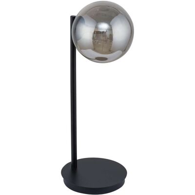 Stołowa Lampa Stojąca Roma 50221 Sigma Loftowa Lampka Szklana Kula Biurkowa Czarna Szara Stołowa Lampa Stojąca Roma 50221 Sigma Loftowa Lampka Szklana Kula Biurkowa Czarna Szara