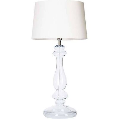 Stołowa LAMPA stojąca VERSAILLES L204061228 4Concepts abażurowa LAMPKA biurkowa biała przezroczysta Stołowa LAMPA stojąca VERSAILLES L204061228 4Concepts abażurowa LAMPKA biurkowa biała przezroczysta