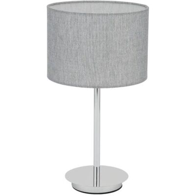 Nowodvorski Stołowa lampa tkaninowa HOTEL MOOD 11786 z abażurem szara chrom Nowodvorski Stołowa lampa tkaninowa HOTEL MOOD 11786 z abażurem szara chrom