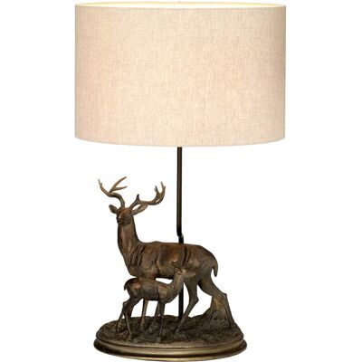 ELSTEAD LIGHTING Stołowa Lampa Z Abażurem Amelia Dl-Amelia-Tl Jeleń Mosiądz Beżowy ELSTEAD LIGHTING Stołowa Lampa Z Abażurem Amelia Dl-Amelia-Tl Jeleń Mosiądz Beżowy