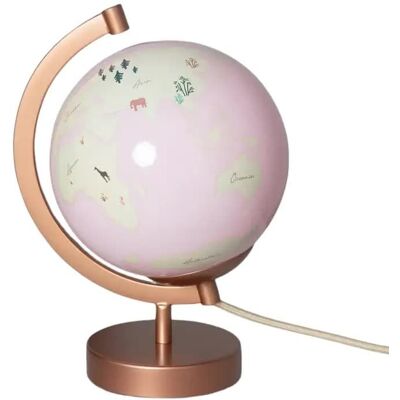 Stołowa lampka dla dzieci Globi ABR-GLO-R Abruzzo globus różowy miedziany Stołowa lampka dla dzieci Globi ABR-GLO-R Abruzzo globus różowy miedziany