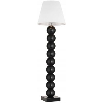 Stylowa Lampa Podłogowa Japandi Biały Abażur Czarna Podstawa Fudżi Argon Stylowa Lampa Podłogowa Japandi Biały Abażur Czarna Podstawa Fudżi Argon