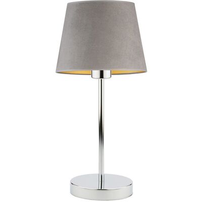 SIENA - SIENA VELUR - Szary z złotym wnętrzem - Lampa stołowa SIENA - SIENA VELUR - Szary z złotym wnętrzem - Lampa stołowa
