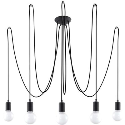 Iga Stylowy Żyrandol NOLAN 5 Czarny MUST HAVE Iga Stylowy Żyrandol NOLAN 5 Czarny MUST HAVE