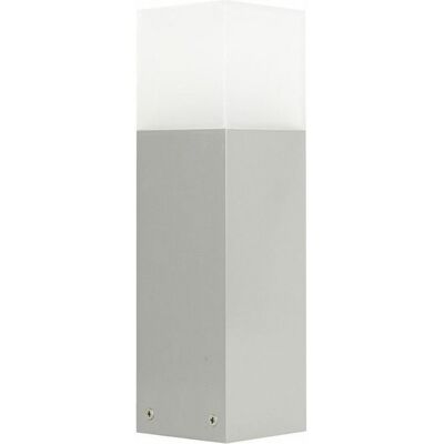 SU-MA Lampy Ogrodowe SU-MA Słupek ogrodowy kwadratowy CUBE E27 33cm alu SU-MA Lampy Ogrodowe SU-MA Słupek ogrodowy kwadratowy CUBE E27 33cm alu