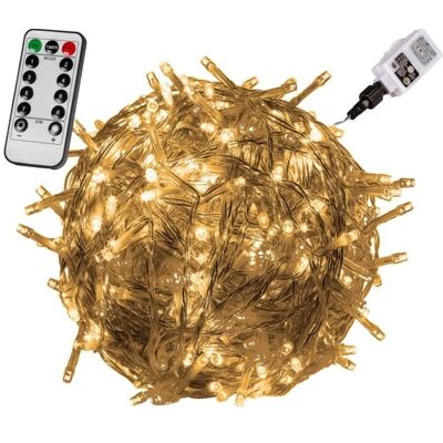 VOLTRONIC® Świąteczne LED oświetlenie 20 m ciepłe białe 200 LED + pilot VOLTRONIC® Świąteczne LED oświetlenie 20 m ciepłe białe 200 LED + pilot