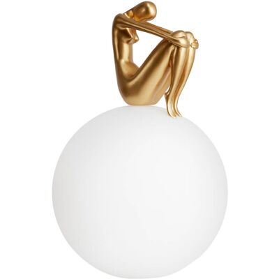 Step Into Design Sypialniana lampa stołowa WOMEN ST-6022-C gold Step kulista szklana biała złota Step Into Design Sypialniana lampa stołowa WOMEN ST-6022-C gold Step kulista szklana biała złota