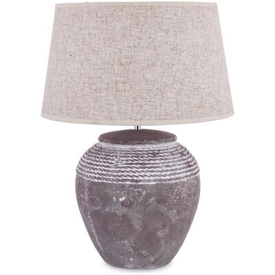 ART Szara Stylowa Lampka Nocna Lampa Stołowa z Abażurem Do Salonu Sypialni ART Szara Stylowa Lampka Nocna Lampa Stołowa z Abażurem Do Salonu Sypialni