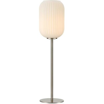 Szklana lampa na stół Cava 108561 Markslojd szklany klosz biały nikiel Szklana lampa na stół Cava 108561 Markslojd szklany klosz biały nikiel
