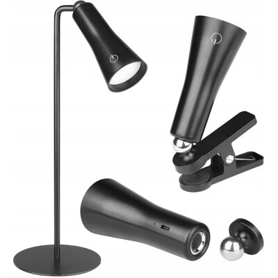 Inny producent Szkolna lampka LED (biurkowa) z regulacją - czarna 37cm Inny producent Szkolna lampka LED (biurkowa) z regulacją - czarna 37cm
