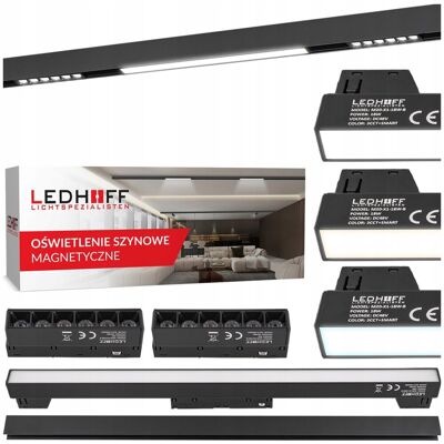 Ledhoff Szyna magnetyczna LED + 1x lampa liniowa + 2x punktowa ZESTAW M20 3 barwy Ledhoff Szyna magnetyczna LED + 1x lampa liniowa + 2x punktowa ZESTAW M20 3 barwy