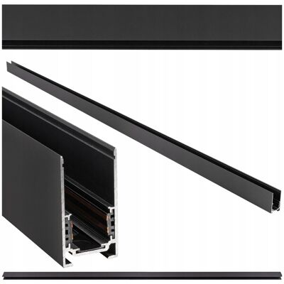 Ledhoff Szyna magnetyczna LED Szynoprzewód listwa czarna natynkowa 2m Aluminium M20 Ledhoff Szyna magnetyczna LED Szynoprzewód listwa czarna natynkowa 2m Aluminium M20