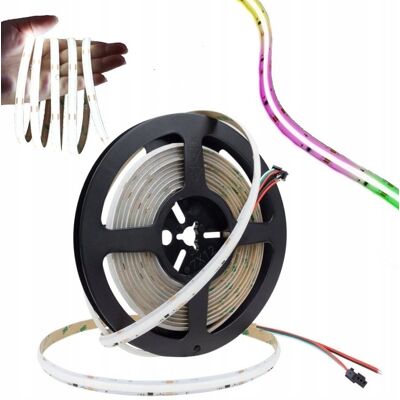 Ecolight Taśma LED COB Cyfrowa Płynąca 12V COB Kolorowa RGB+6000K Zimna 720LED/m 5M Ecolight Taśma LED COB Cyfrowa Płynąca 12V COB Kolorowa RGB+6000K Zimna 720LED/m 5M