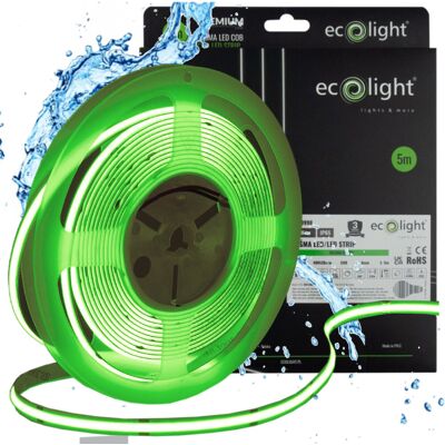 Ecolight Taśma LED COB Pasek 5m 45W ZIELONA 12V IP65 do Łazienki IP65 Ecolight Taśma LED COB Pasek 5m 45W ZIELONA 12V IP65 do Łazienki IP65