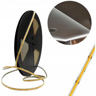 Ecolight Taśma LED COB Rolka 50 metrów 6000K Barwa Zimna Podświetlenie Sufitu Mebli Ecolight Taśma LED COB Rolka 50 metrów 6000K Barwa Zimna Podświetlenie Sufitu Mebli