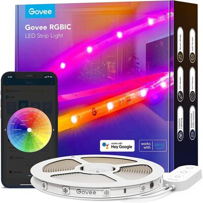 Taśma LED Govee H619A RGBIC Wi-Fi/Bluetooth 5 m Taśma LED Govee H619A RGBIC Wi-Fi/Bluetooth 5 m