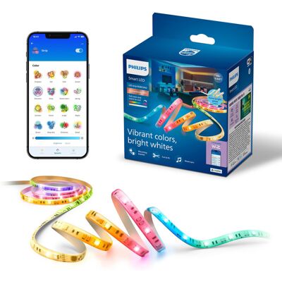 Taśma LED Pasek 13W RGBIC Gradient + Wyjątkowo Jasna Biel 1100lm 3m PHILIPS SMART Inteligentna WiFi Bluetooth Aplikacja WiZ Taśma LED Pasek 13W RGBIC Gradient + Wyjątkowo Jasna Biel 1100lm 3m PHILIPS SMART Inteligentna WiFi Bluetooth Aplikacja WiZ