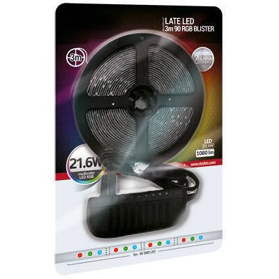 Taśma LED RGB Ideus 3m - Zmiana koloru - 21,6W - 1080lm Taśma LED RGB Ideus 3m - Zmiana koloru - 21,6W - 1080lm