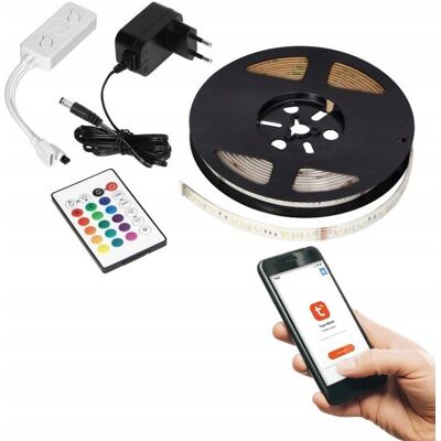 Taśma LED RGB CCT + Biały WIFI ORNO TUYA SMART Aplikacja Kontroler P65 5m Taśma LED RGB CCT + Biały WIFI ORNO TUYA SMART Aplikacja Kontroler P65 5m