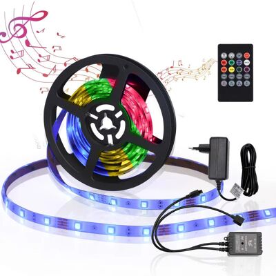 Aigostar Taśma Led Rgb Z Kontrolerem Muzyki 5M 24W Zestaw Z Pilotem 24 Key Aigostar Taśma Led Rgb Z Kontrolerem Muzyki 5M 24W Zestaw Z Pilotem 24 Key