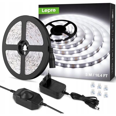 Inny producent TAŚMA LED ZIMNA BIEL 6000K 5 METRÓW ŚCIEMNIALNA 10-100% 300 DIOD LED IP20 Inny producent TAŚMA LED ZIMNA BIEL 6000K 5 METRÓW ŚCIEMNIALNA 10-100% 300 DIOD LED IP20