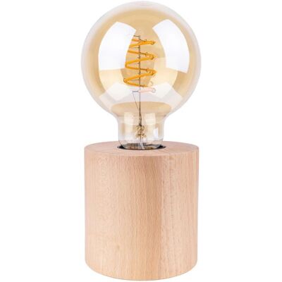 Spot Light Trongo Round Lampa Stołowa 1xE27 Max.25W Drewno Bukowe/Czarny Kabel PVC Spot Light Trongo Round Lampa Stołowa 1xE27 Max.25W Drewno Bukowe/Czarny Kabel PVC