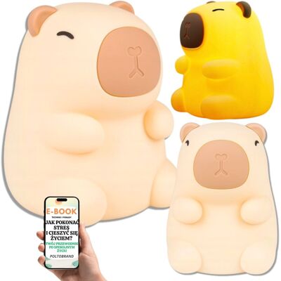 Pltb Urocza LAMPKA ZWIERZĄTKO KAPIBARA • prezent dla dziewczynki • nocna Lampka LED Lampa kolorowa Dla Dziecka Córki Wnuczki Na Prezent + EBOOK-1 Pltb Urocza LAMPKA ZWIERZĄTKO KAPIBARA • prezent dla dziewczynki • nocna Lampka LED Lampa kolorowa Dla Dziecka Córki Wnuczki Na Prezent + EBOOK-1