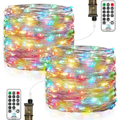 Inny producent VACOULERY Lampki Świąteczne Wodoodporne Z Pilotem Multikolor 23M 200 LED Inny producent VACOULERY Lampki Świąteczne Wodoodporne Z Pilotem Multikolor 23M 200 LED