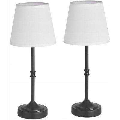 VEVOR BEZPRZEWODOWA LAMPA STOŁOWA 2 SZTUKI Z TKANINOWYM KLOSZEM 5200MAH VEVOR BEZPRZEWODOWA LAMPA STOŁOWA 2 SZTUKI Z TKANINOWYM KLOSZEM 5200MAH